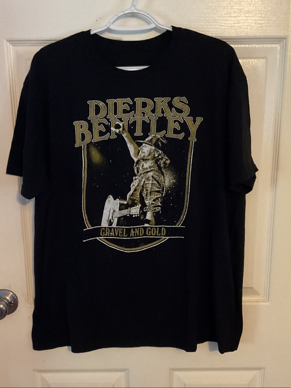 Dierks Bentley Gravel and Gold 2023 Black Graphic Tour Tee with Backhit